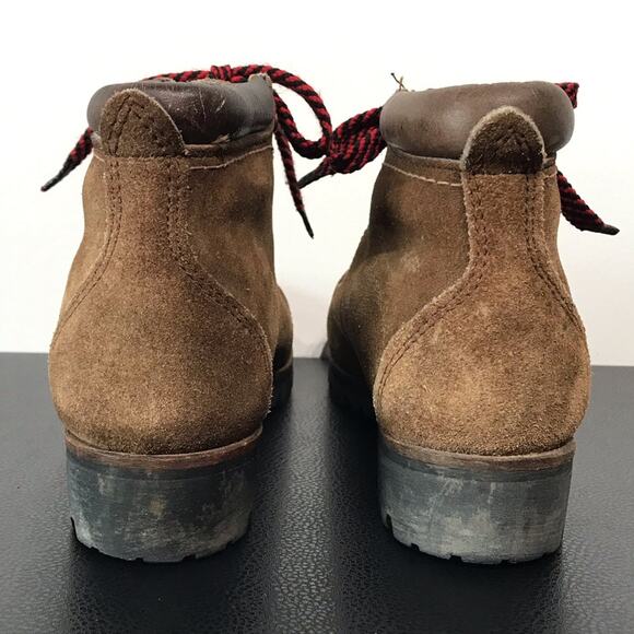 Vintage Vasque Red Lace Up Hiking Boots Suede Leather Mountaineering USA Shoes 6 - Picture 9 of 16